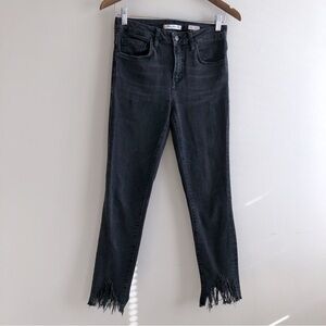 ✨$8 CLEAR-OUT✨ Mavi Jeans Co Tess High Waist Raw Hem Crop Denim Jeans Black